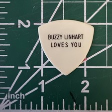 Vintage Buzzy Linhart "Buzzy Loves You" Guitar Pick from a 1973 Main Point Show Vintage Buzzy Linhart "Buzzy Loves You" Guitar Pick from a 1973 Main Point Show
