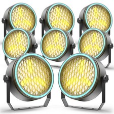 10PCS LED Golden COB Par Light 180W DMX Stage Lighting Audience Blinder Light DJ