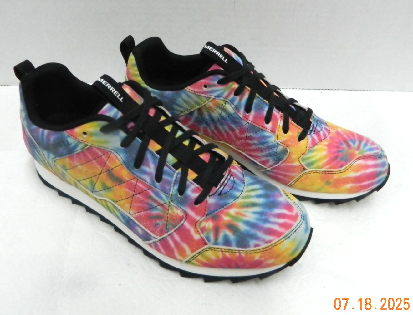 MERRELL ALPINE SNEAKER SCAMOSCIATE TIE DYE UOMO ARCOBALENO J002271 NUOVE TAGLIA 11M