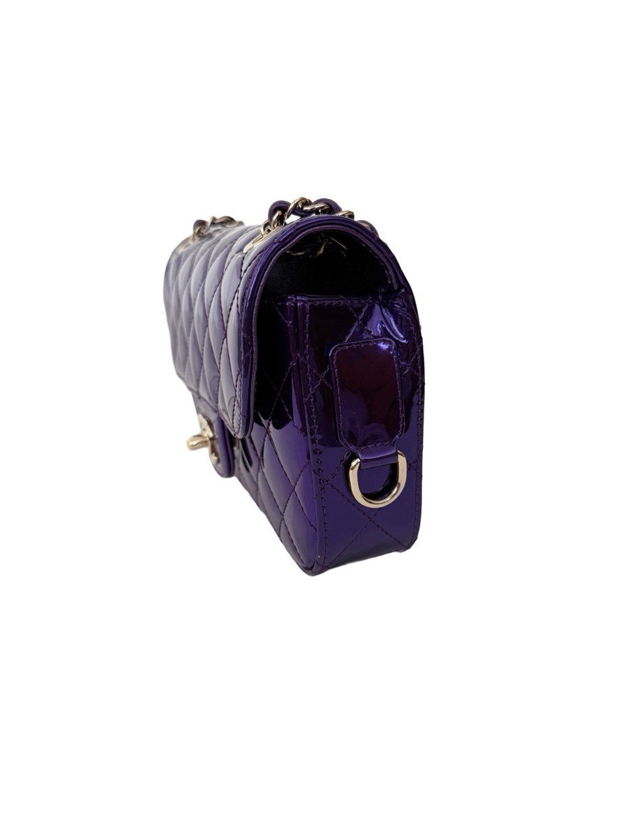 Chanel 24C Metallic Mini Flap Bag & Star Coin Purse Purple | eBay