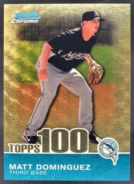 2010 Bowman Chrome Matt Dominguez Topps 100 Prospects SuperFractors 1/1 LF2