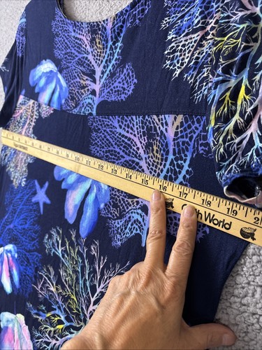 SOMA COOL NIGHTS CHEMISE DE NUIT MANCHES COURTES Mystical ocean life aquarelle taille M - Photo 7/11