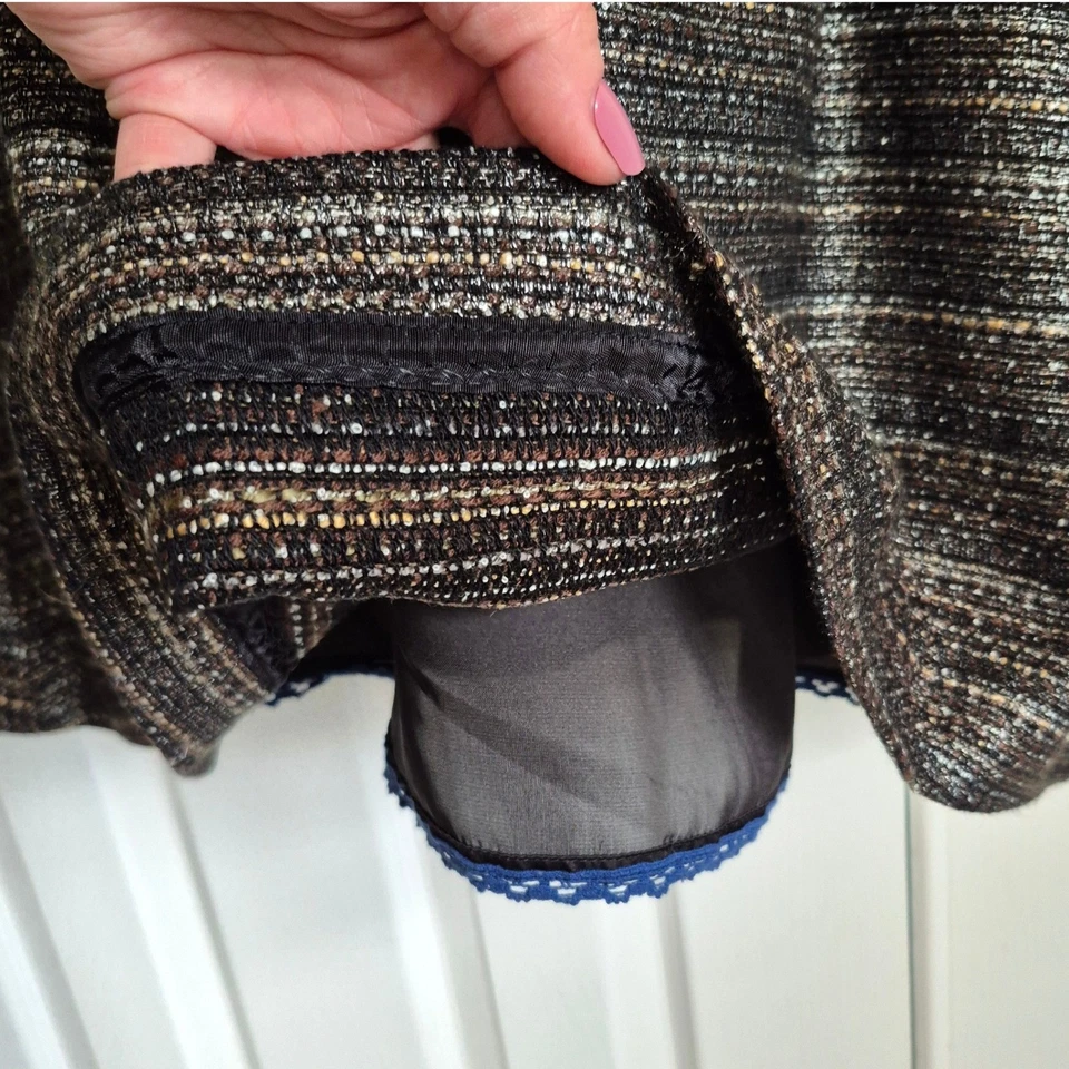 Vestido Anthropologie Moulinette Soeurs Glissade negro tweed metálico talla 6 Foto 4 de 4