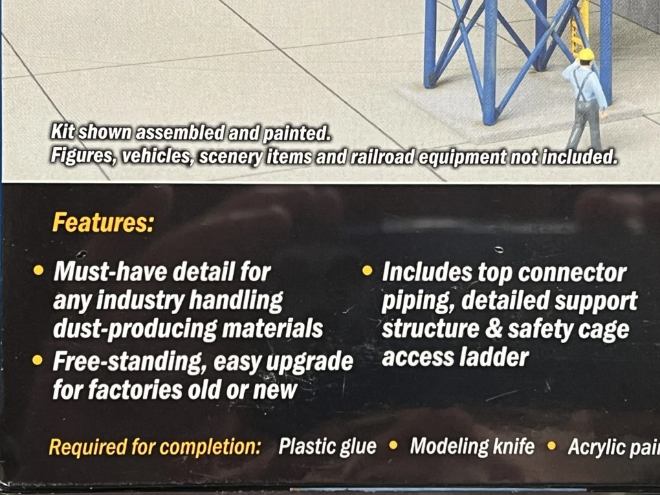 Walthers Cornerstone HO Scale Particulate Dust Cyclone & Heavy Duty Crane Models - Image 3 of 4
