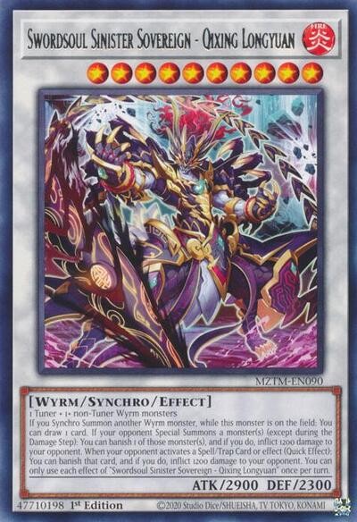 Swordsoul Sinister Sovereign Qixing Long NM English YuGiOh Maze of the Master