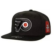 MENS MITCHELL & NESS NHL SIDE PATCH FITTED FLYERS - BLACK