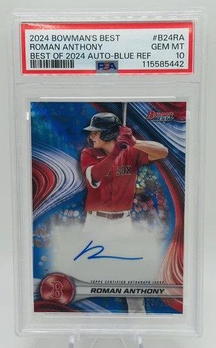 2024 Bowman’s Best ROMAN ANTHONY 1st Blue Refractor Auto #123/150 PSA 10 💎 GEM!