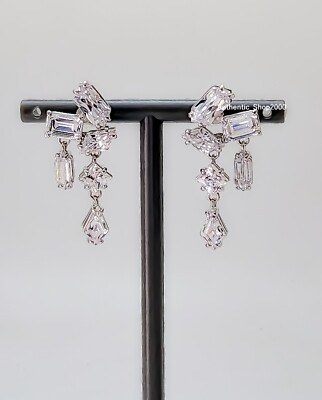 100 Authentic SWAROVSKI Rhodium White Crystal Mesmera Drop