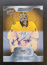 2023-24 Engrained Juuse Saros Oak Auto #55 Nashville Predators