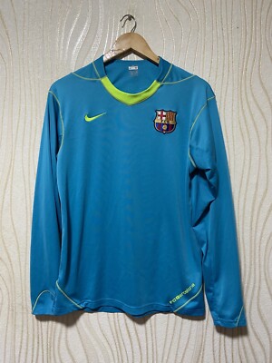 【BARCELONA】サッカー　バルサー　00's USA製　レア　起毛 BARCELONA 2006 2008 TRAINING FOOTBALL SHIRT SOCCER JERSEY