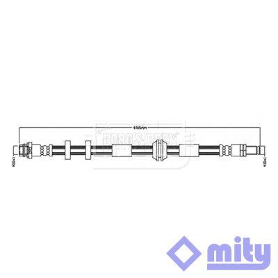 Fits Volvo XC60 2013-2017 2.0 D 2.4 2.5 3.0 Brake Hose Front Mity ...