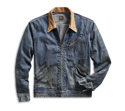 rrl slim fit leather jacket