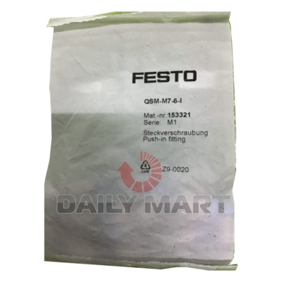 10PCS/New in Box FESTO QSM-M7-6-I 153321 Push-in Threaded Joint