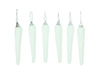 144 WeihnachtsanhäNger Eiszapfen 13 Cm Weiss Christbaumschmuck Weihnachten