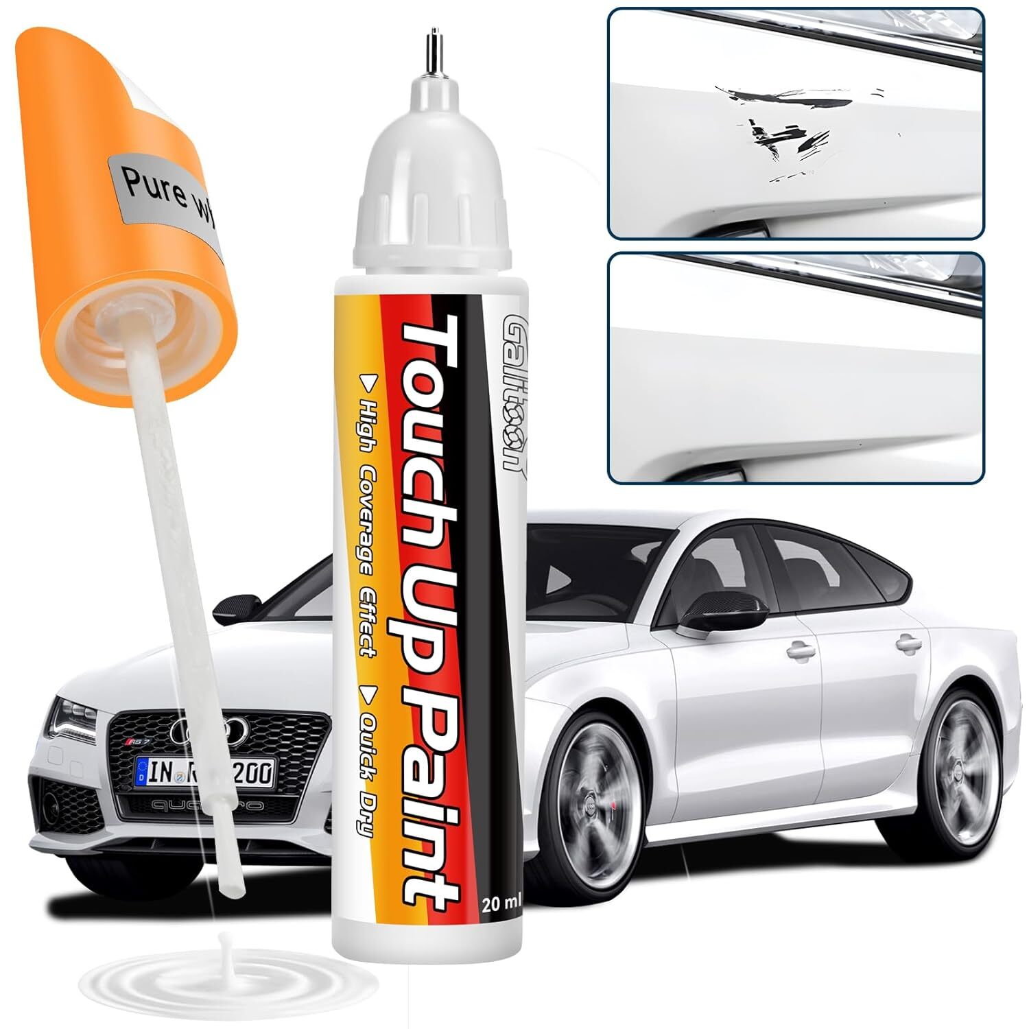 Stylo de retouche peinture carrosserie auto applicateur pinceau correcteur pour éraflure