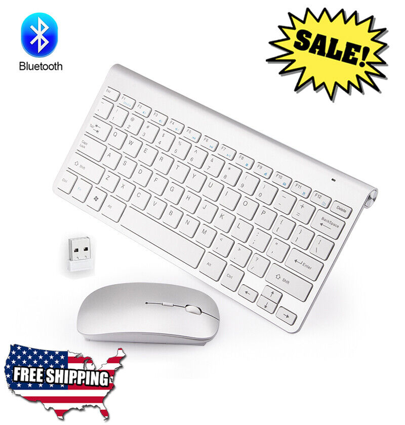 Wireless Keyboard And Mouse Combo Set For Apple iMac And PC 2.4G Mini Size Slim. Available Now for 17.99