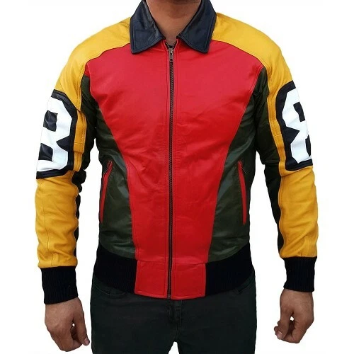 8 Ball Seinfeld Puddy Patrick Warburton Bomber кожаная куртка - новый с этикетками - Изображение 2 из 4