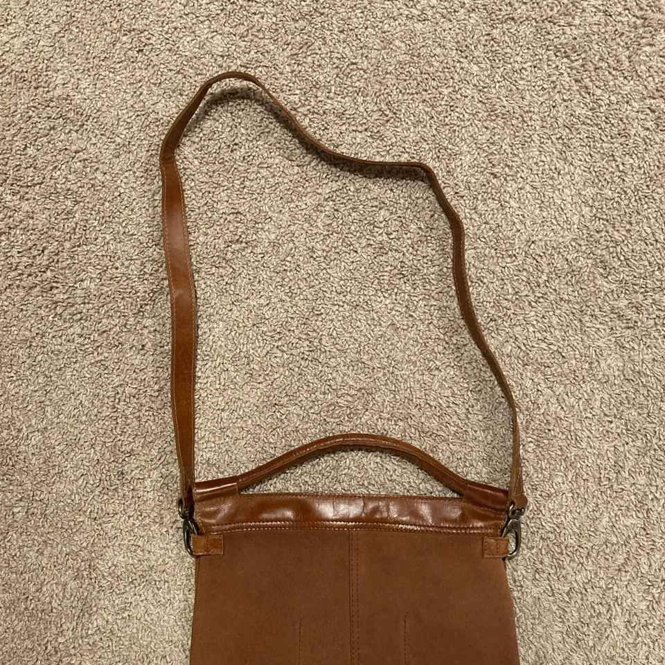 BOLSO DE HOMBRO DE CUERO GENUINO MARRÓN AMERICAN APPAREL BOLSO DE MANO MONEDERO Foto 3 de 4