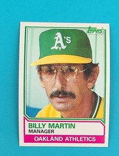 Billy Martin Baseball Card - Shop Our Store Bargain Bin - 50% Off 6+ V9