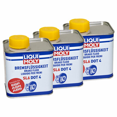 DOT4 3x 500 ml SL6 Bremsflüssigkeit LIQUI MOLY Original Brems Bremse Flüssigkeit