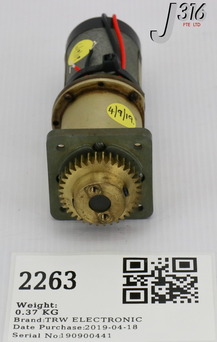 s 2263 TRW ELECTRONIC MOTOR ASSY, 12 VDC M407M1015 | eBay