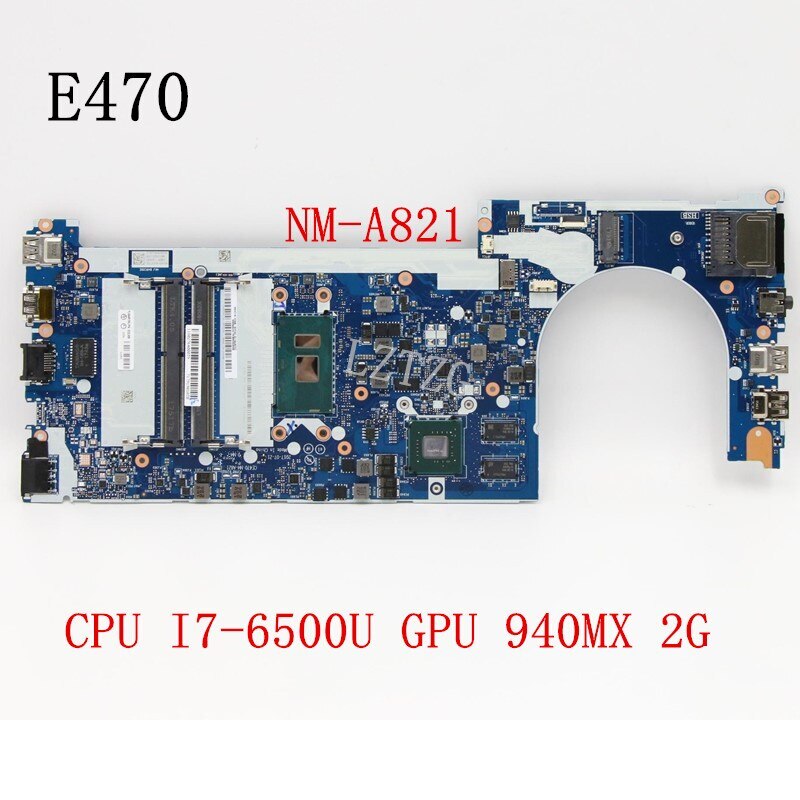 NM-A821 For Lenovo ThinkPad E470 Motherboard CPU I7-6500U 940MX 2G