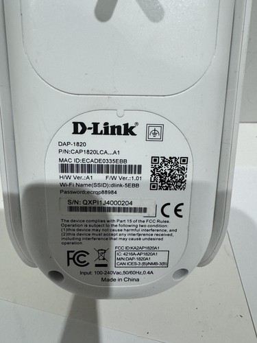 D-Link DAP-1820 WiFi Range Extender Mesh Plug In Wall Signal Booster Dual Band - Picture 4 of 4
