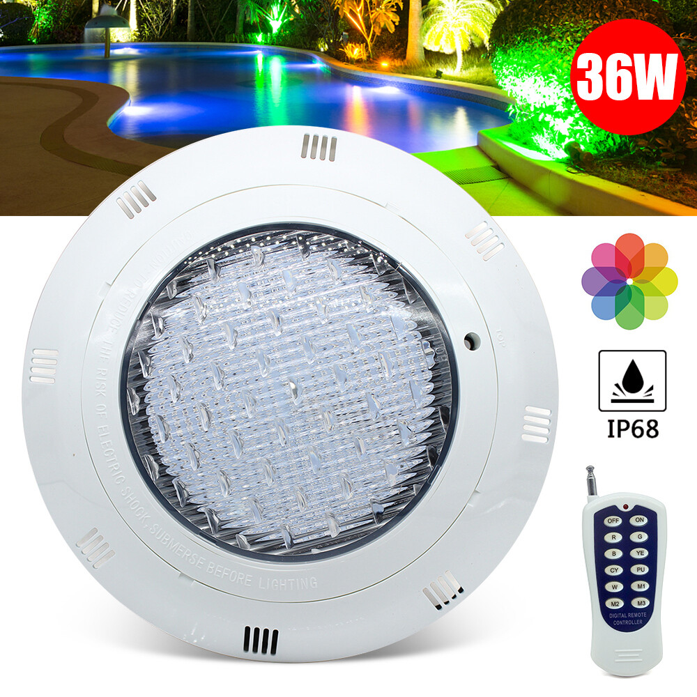 Luces LED para Piscina 36W RGB Luz Subacuática IP68 Lámpara Impermeable AC 12V