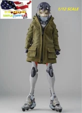 1/12 female Green military Coat for 6" SHF Nota Mezco MixMax Marvel Legends❶USA❶