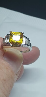 Saphir Citrin Weißgold gepunzt wunderschöne Farbsteine Sale Know on