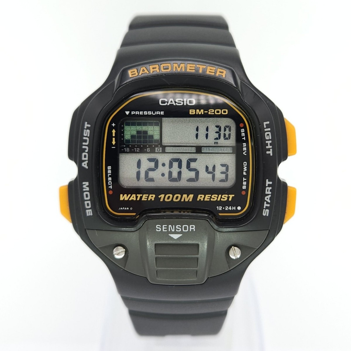 CASIO BM-200W BAROMETER WR 100M VINTAGE DIGITAL WATCH 1992