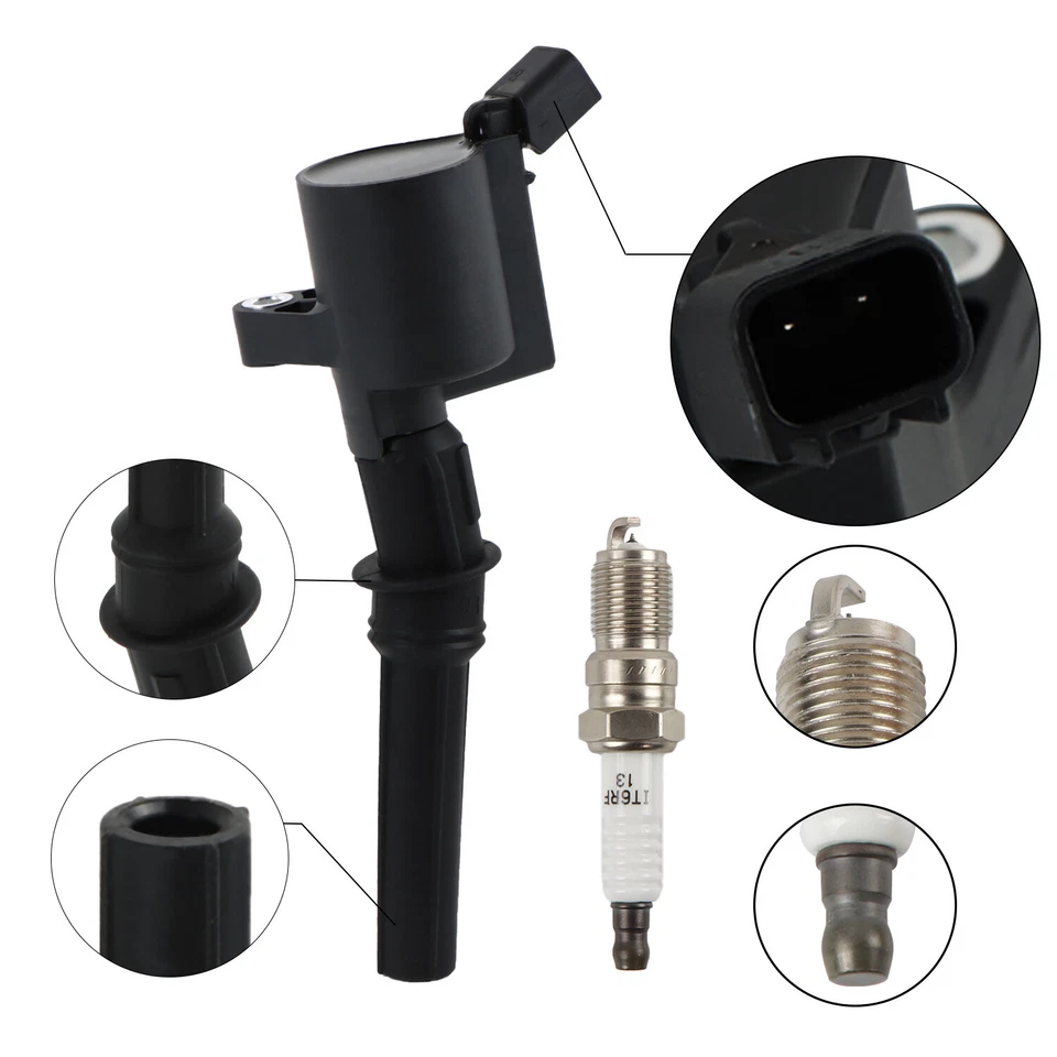 Bobina de encendido para Ford E-250 1997-2014 E-450 2001-2016 con bujía de iridio Foto 4 de 4