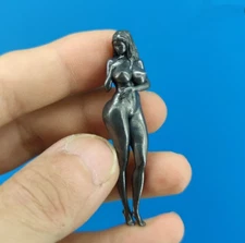 2.3" Vintage Brass Sexy Beauty Statue Body Art Decorations JY-I61542