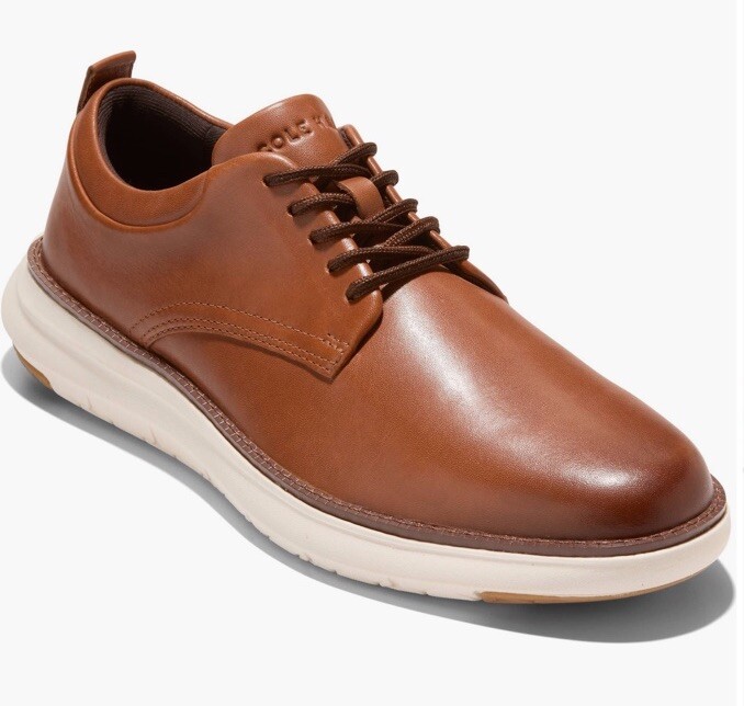 SAOLA Uomo DERBY Cole Haan Grand Remix PELLE MARRONE MARRONE CHIARO BRITANNICO AVORIO