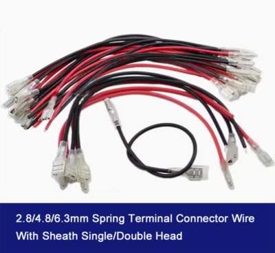 2,8/4,8/6,3 mm Federklemme Stecker Draht mit Mantel Einzel-/Doppelkopf - Bild 1 von 4