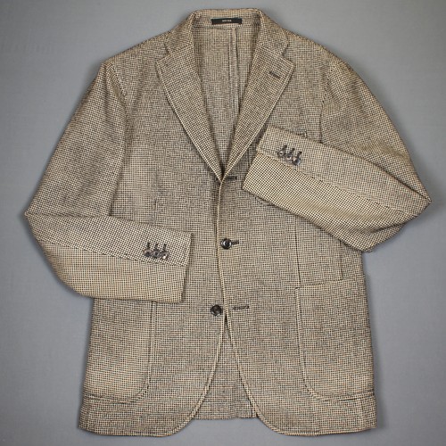 BOGLIOLI Dover wool & cotton houndstooth jacket size IT 48 / M / Medium blazer - Imagen 7 de 15