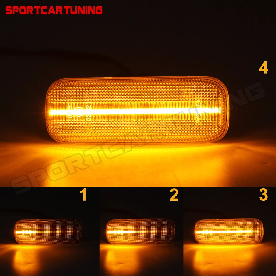 Sequential LED Fender Side Marker Light For 98-03 Mercedes W163 ML320 ML430 ML55 — 第 2/4 张图片