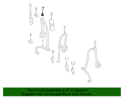 Toyota OEM Front Seat Belt-adjuster Nut 9008017195 for sale online  