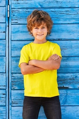 Fruit of the Loom Kinder Original T-Shirt Tee - 21 Farben - 3-15 Jahre - Neu