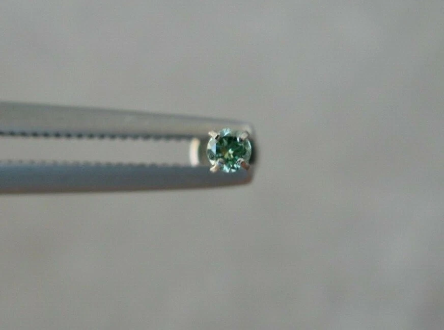 2,06 мм реальный светло-зеленый бриллиант лабрет тела, сертификат кромки 1/4», 5/16», 3/8», 7/16 - Изображение 4 из 4