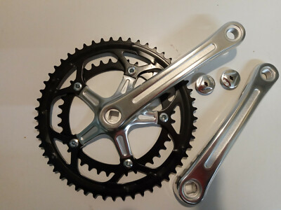 Neu Alu Kettenrad Rennrad zwei 2 Gang Kurbelgarnitur 53/39T Stahlringe 175mm Arm