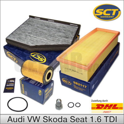 Filterset Filterkit für 1.6 TDI Audi A3 VW Golf Caddy Touran Passat Skoda & Seat