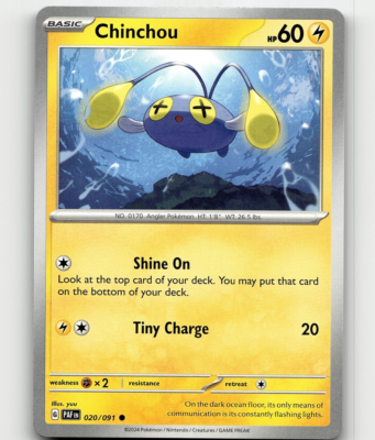 Pokemon Chinchou - 020/091