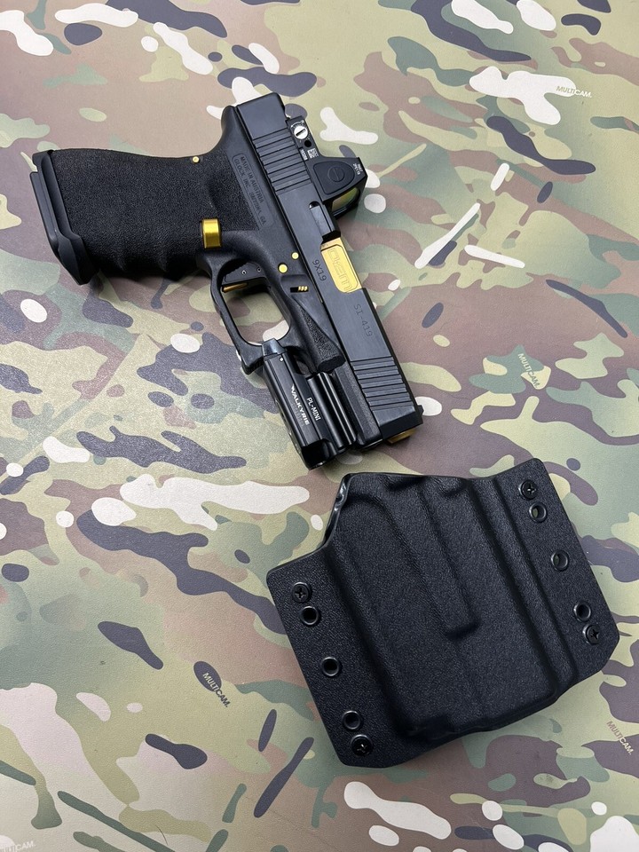 Black Kydex Holster for Glock 19 23 Olight PL-Mini 2 | eBay