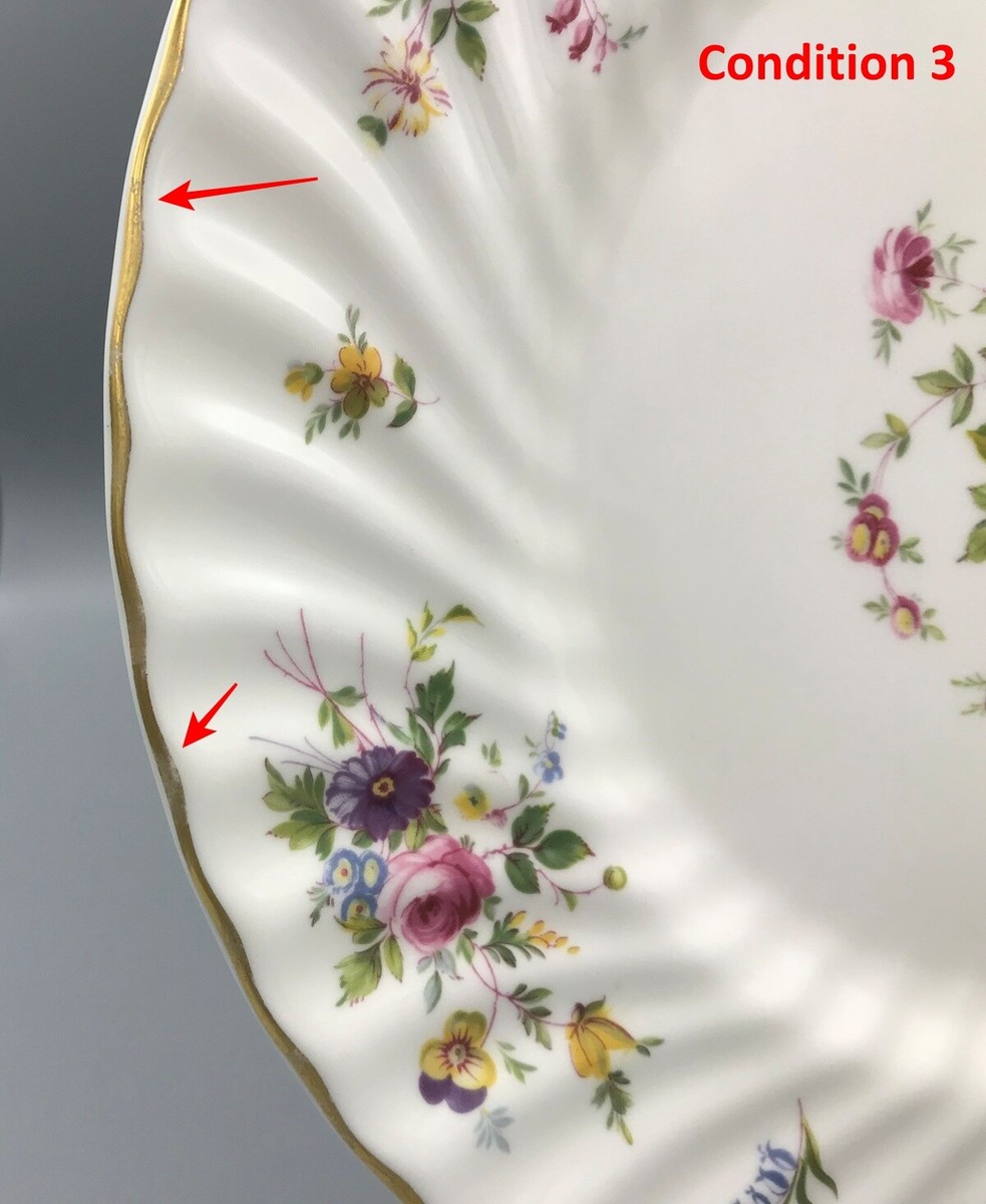 Minton Marlow Dinner Plate (s) S-309 Bone China Wreath Backstamp