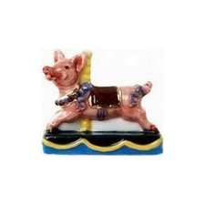 Fève de la série _ Animaux de manège _ Vitrine collection miniature porcelaine