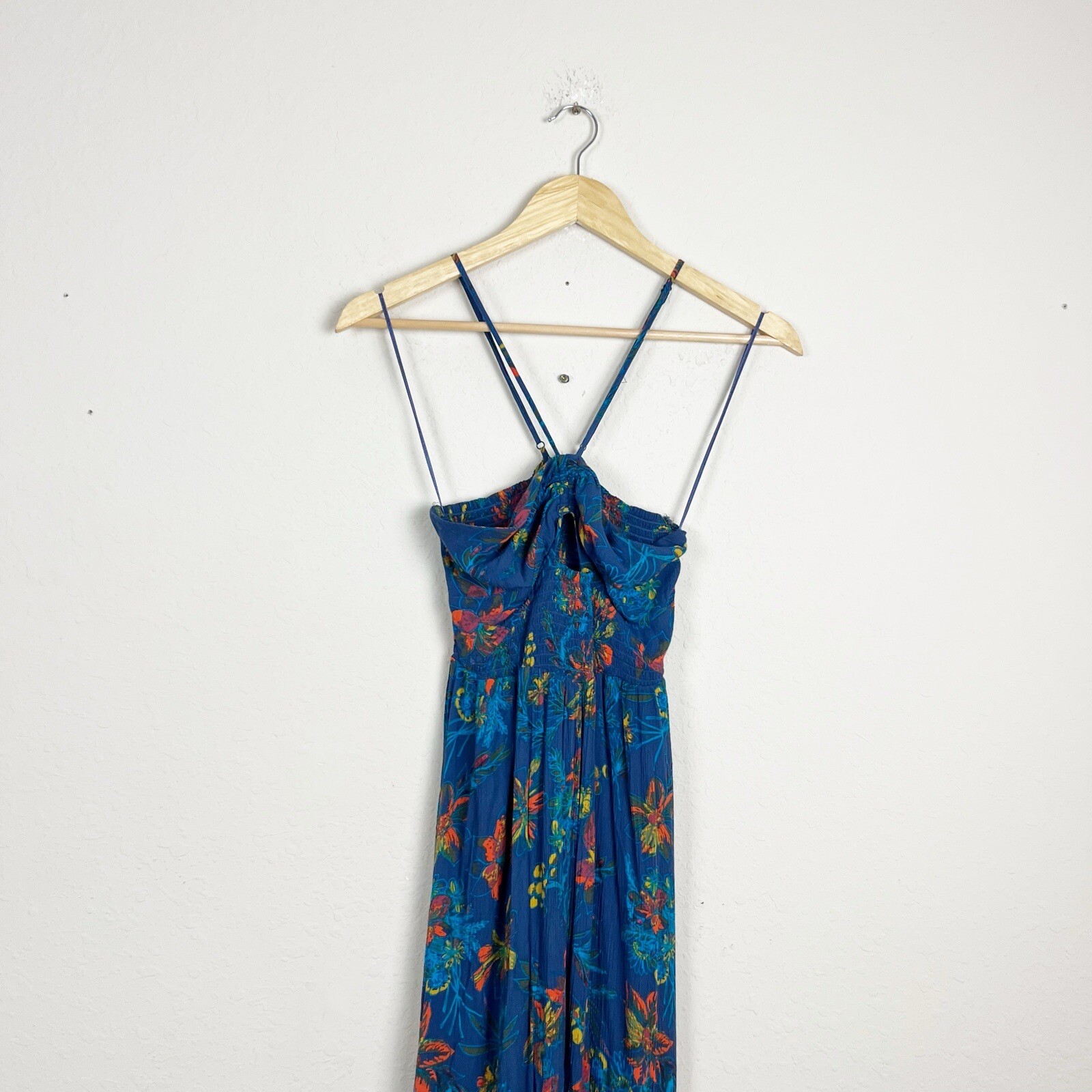 Free People One Step Ahead Maxi Dress Blue Size XS