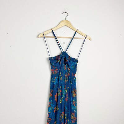 free people one step ahead maxi dress Free People One Step Ahead Maxi Dress Size M Women M Floral Smocked Viscose  Boho