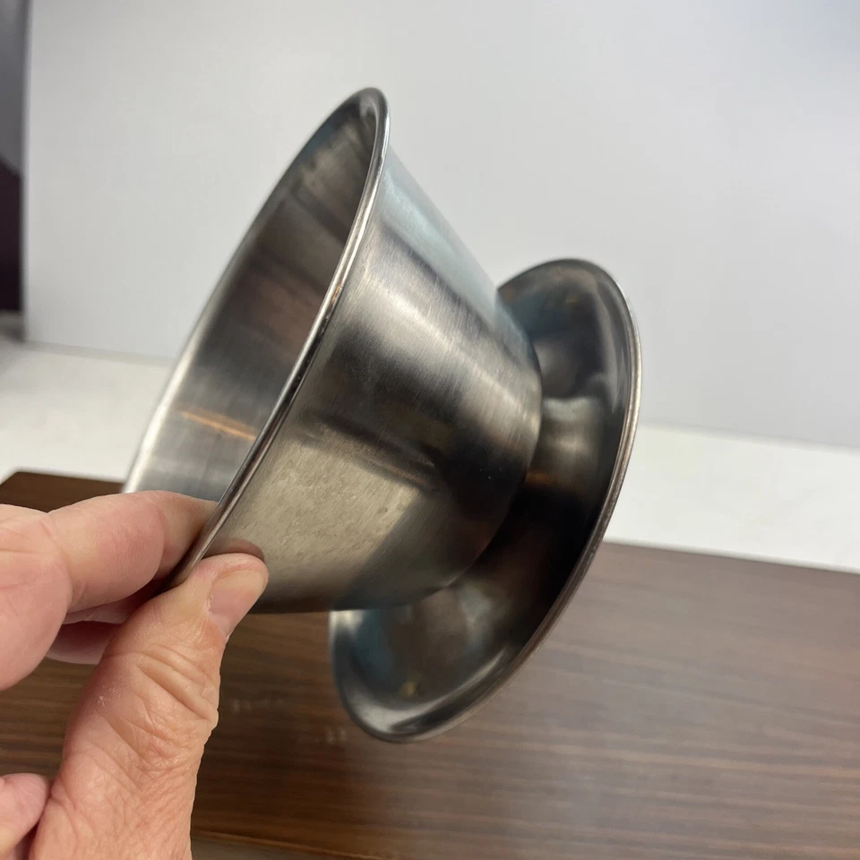 Vintage Leonard Stainless Steel Korea. Sauce Bowl With Attached Plate. - Image 4 of 4