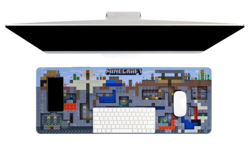 Grand tapis de souris de jeu Paladone Minecraft Mining World pour clavier de bureau Mous... - Photo 1 sur 6